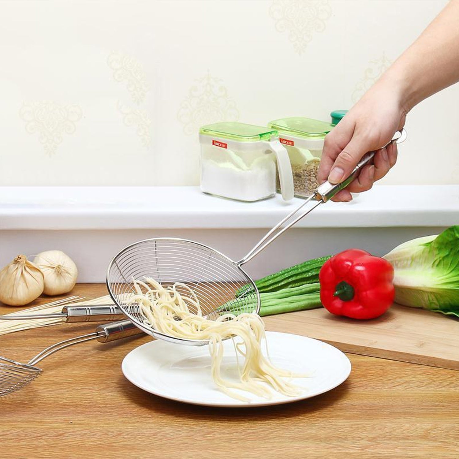 2729 Medium Oil Strainer To Get Perfect Fried Food Stuffs Easily Without Any Problem And Damage. DeoDap 2729 Medium Oil Strainer To Get Perfect Fried Food Stuffs Easily Without Any Problem And Damage. DeoDap